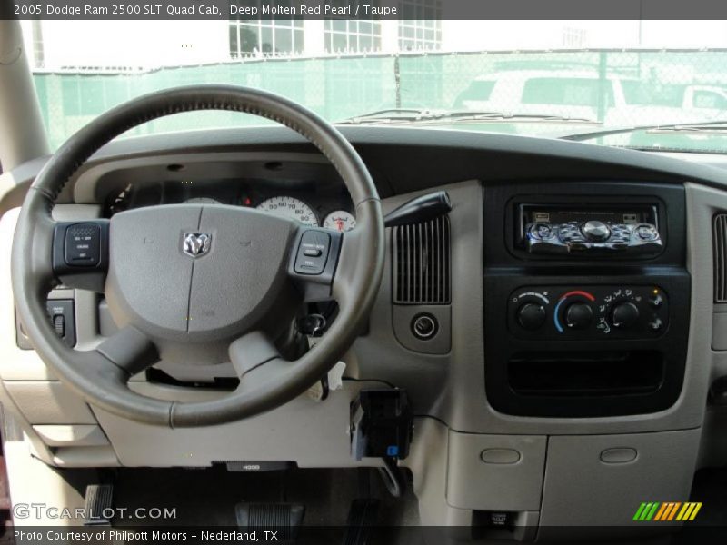Deep Molten Red Pearl / Taupe 2005 Dodge Ram 2500 SLT Quad Cab