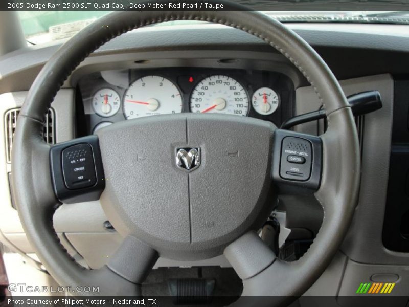 Deep Molten Red Pearl / Taupe 2005 Dodge Ram 2500 SLT Quad Cab