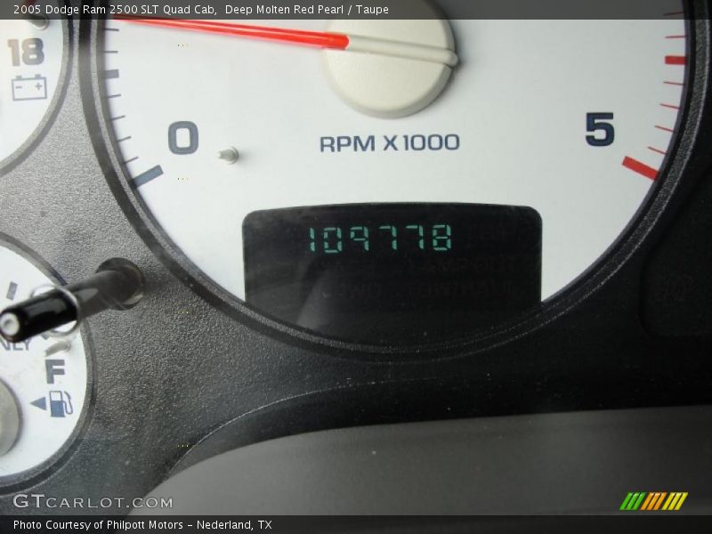 Deep Molten Red Pearl / Taupe 2005 Dodge Ram 2500 SLT Quad Cab