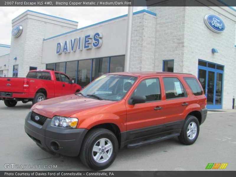 Blazing Copper Metallic / Medium/Dark Flint 2007 Ford Escape XLS 4WD