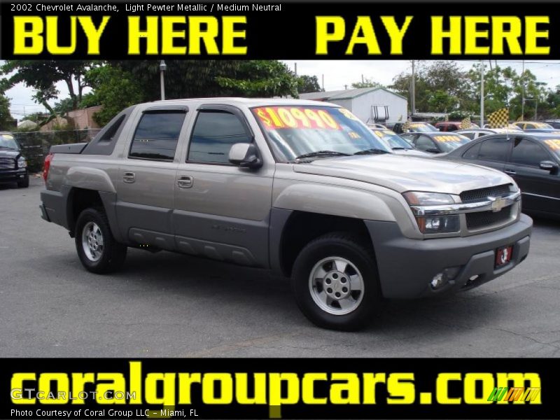 Light Pewter Metallic / Medium Neutral 2002 Chevrolet Avalanche