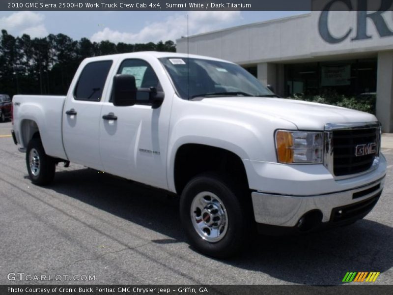 Summit White / Dark Titanium 2010 GMC Sierra 2500HD Work Truck Crew Cab 4x4