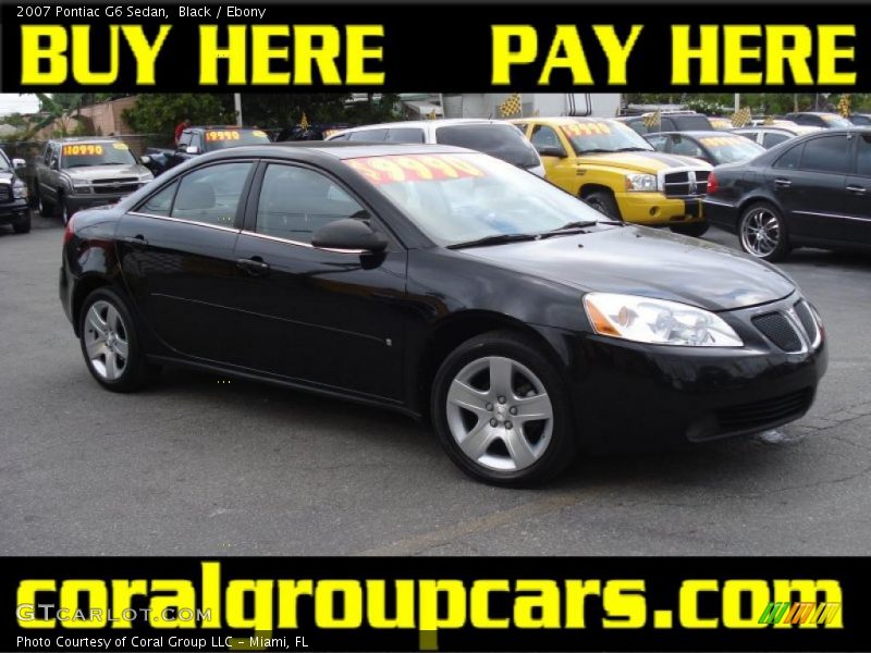 Black / Ebony 2007 Pontiac G6 Sedan