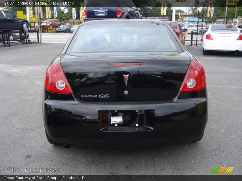 Black / Ebony 2007 Pontiac G6 Sedan