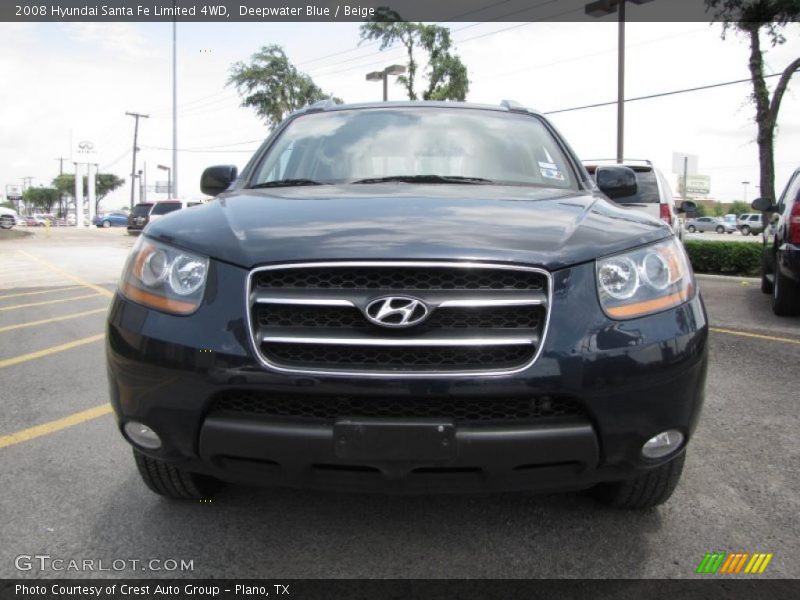 Deepwater Blue / Beige 2008 Hyundai Santa Fe Limited 4WD