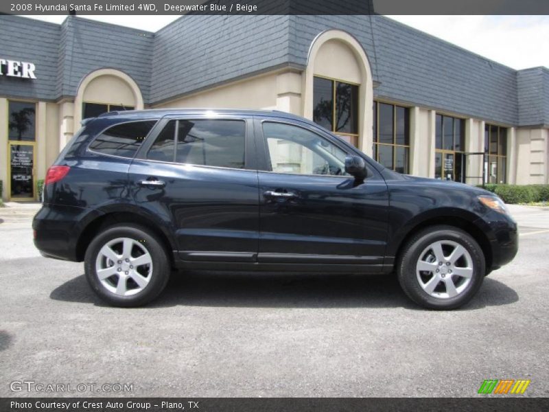 Deepwater Blue / Beige 2008 Hyundai Santa Fe Limited 4WD