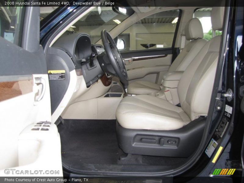 Deepwater Blue / Beige 2008 Hyundai Santa Fe Limited 4WD