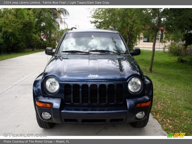 Patriot Blue Pearl / Light Taupe/Dark Slate Gray 2004 Jeep Liberty Limited