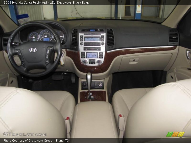 Deepwater Blue / Beige 2008 Hyundai Santa Fe Limited 4WD