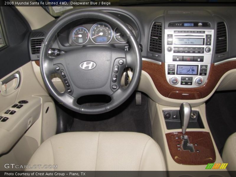 Deepwater Blue / Beige 2008 Hyundai Santa Fe Limited 4WD