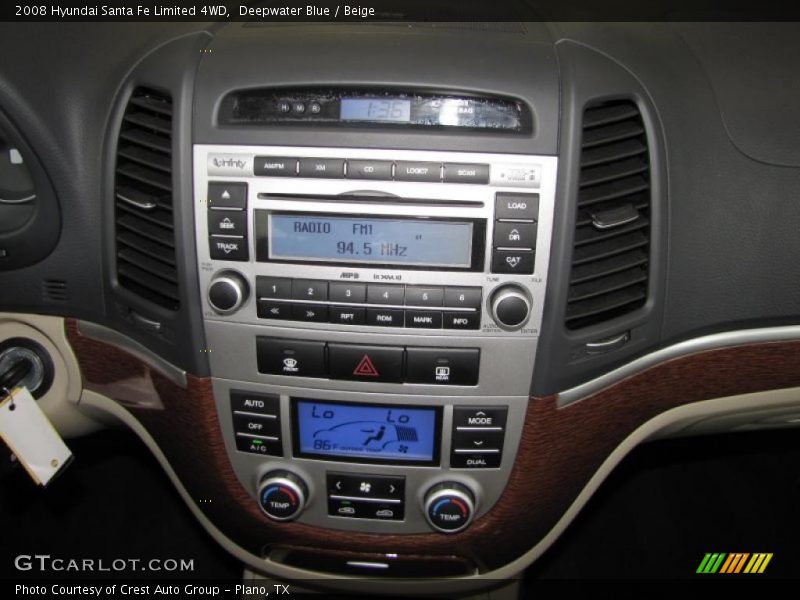 Deepwater Blue / Beige 2008 Hyundai Santa Fe Limited 4WD