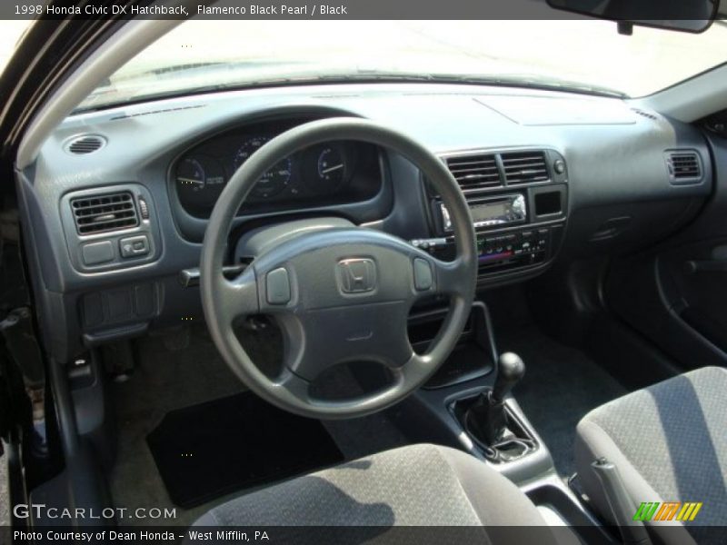 Flamenco Black Pearl / Black 1998 Honda Civic DX Hatchback
