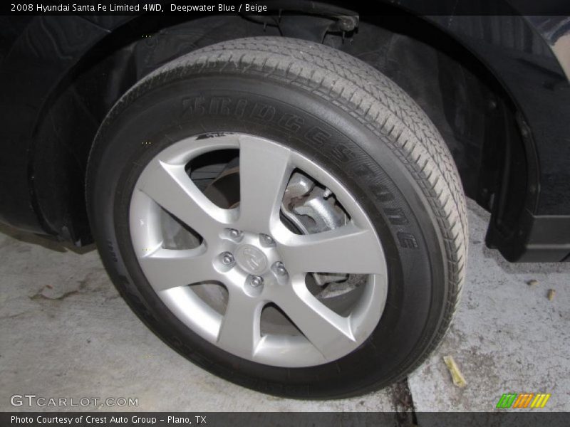 Deepwater Blue / Beige 2008 Hyundai Santa Fe Limited 4WD