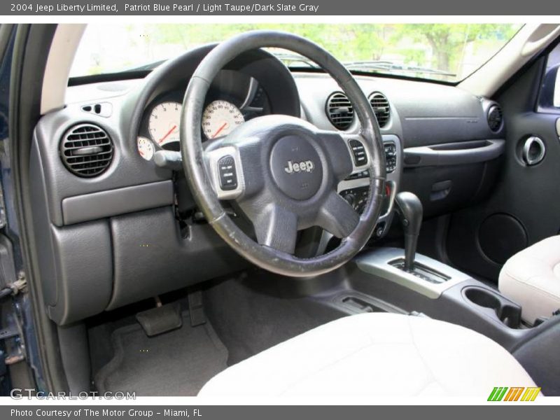 Patriot Blue Pearl / Light Taupe/Dark Slate Gray 2004 Jeep Liberty Limited