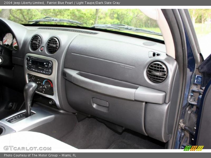 Patriot Blue Pearl / Light Taupe/Dark Slate Gray 2004 Jeep Liberty Limited