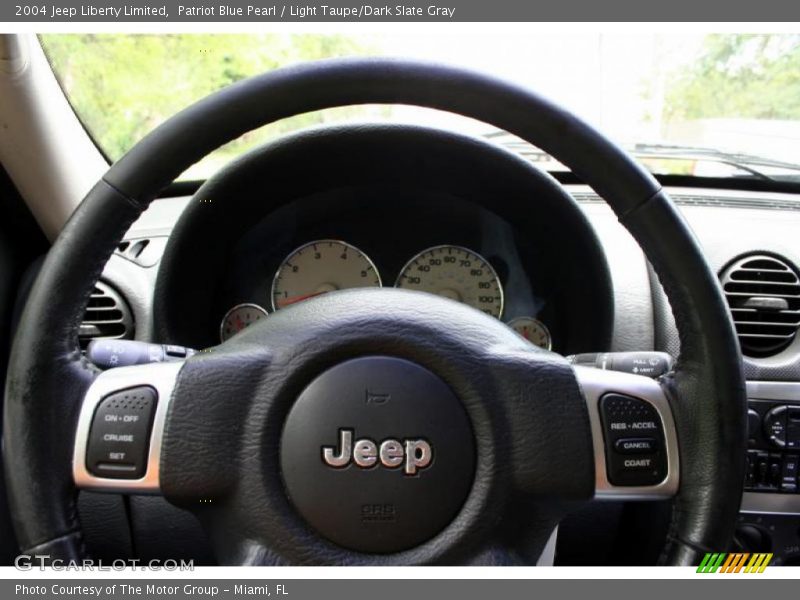 Patriot Blue Pearl / Light Taupe/Dark Slate Gray 2004 Jeep Liberty Limited