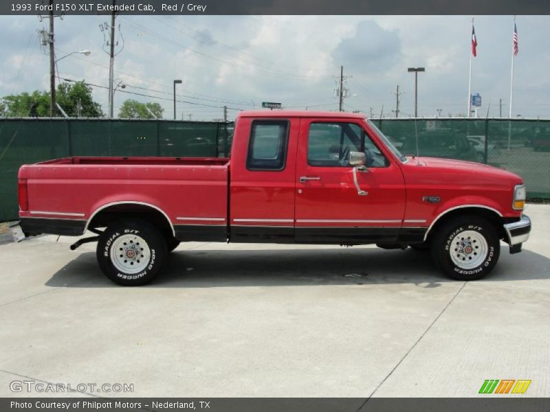 Red / Grey 1993 Ford F150 XLT Extended Cab