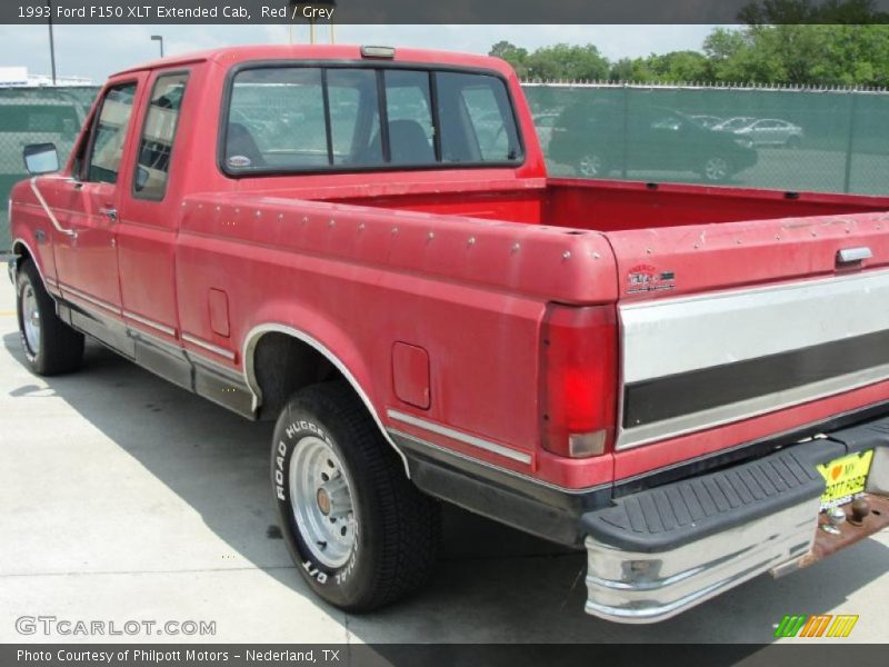 Red / Grey 1993 Ford F150 XLT Extended Cab