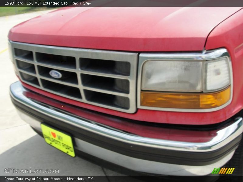 Red / Grey 1993 Ford F150 XLT Extended Cab