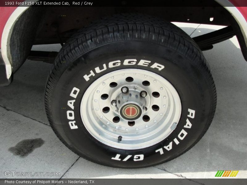Red / Grey 1993 Ford F150 XLT Extended Cab