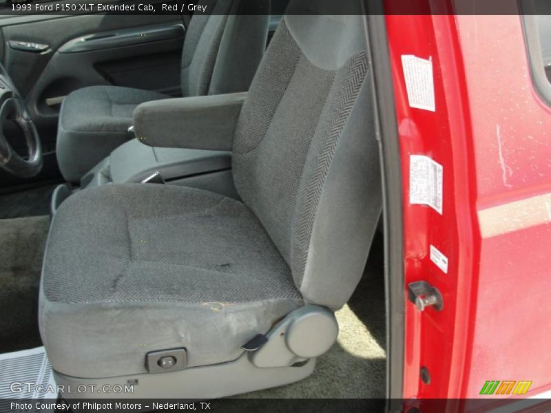 Red / Grey 1993 Ford F150 XLT Extended Cab