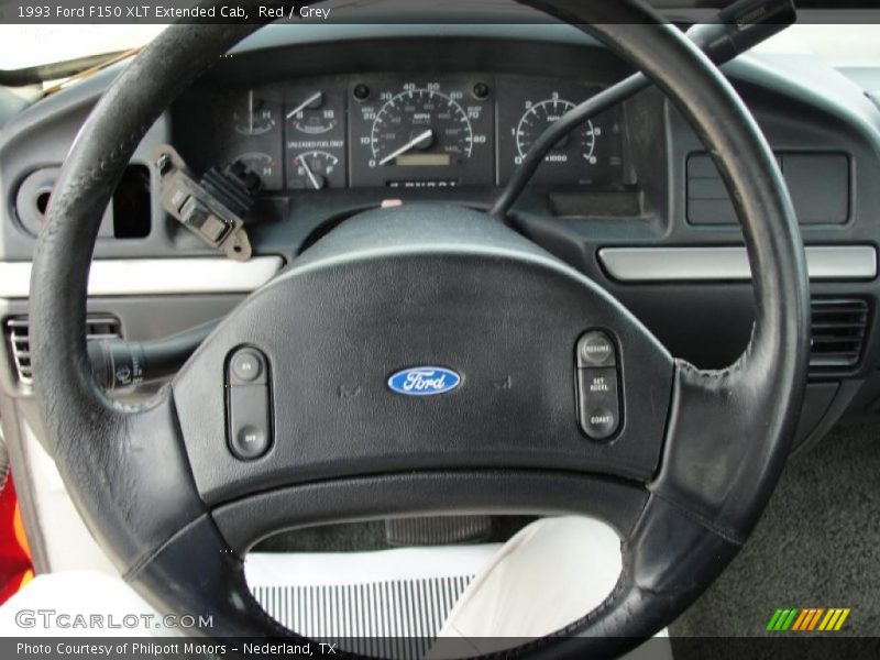 Red / Grey 1993 Ford F150 XLT Extended Cab