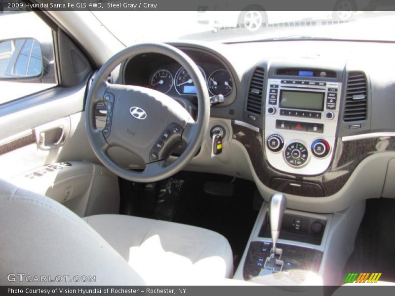 Steel Gray / Gray 2009 Hyundai Santa Fe GLS 4WD