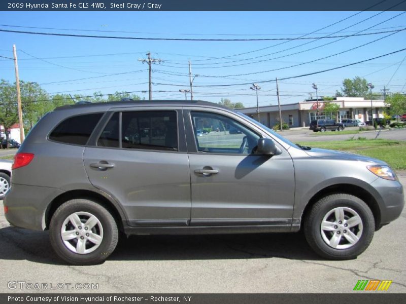 Steel Gray / Gray 2009 Hyundai Santa Fe GLS 4WD