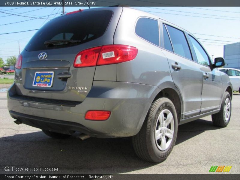 Steel Gray / Gray 2009 Hyundai Santa Fe GLS 4WD