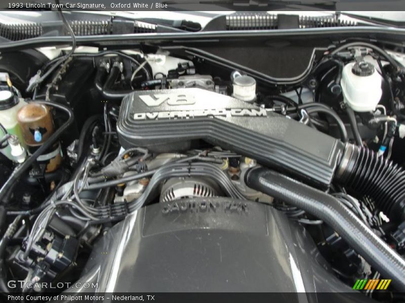 Oxford White / Blue 1993 Lincoln Town Car Signature