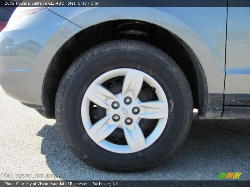 Steel Gray / Gray 2009 Hyundai Santa Fe GLS 4WD