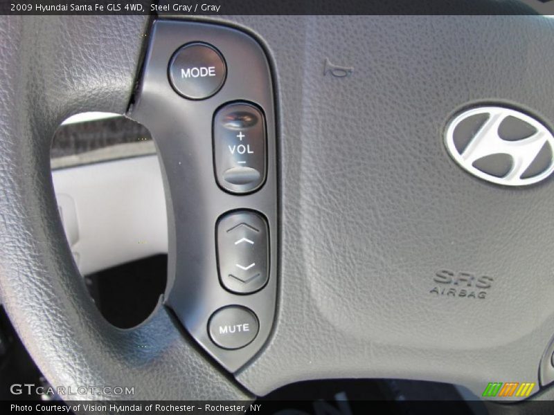 Steel Gray / Gray 2009 Hyundai Santa Fe GLS 4WD