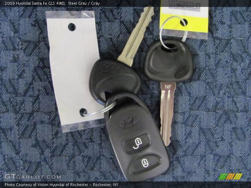 Steel Gray / Gray 2009 Hyundai Santa Fe GLS 4WD