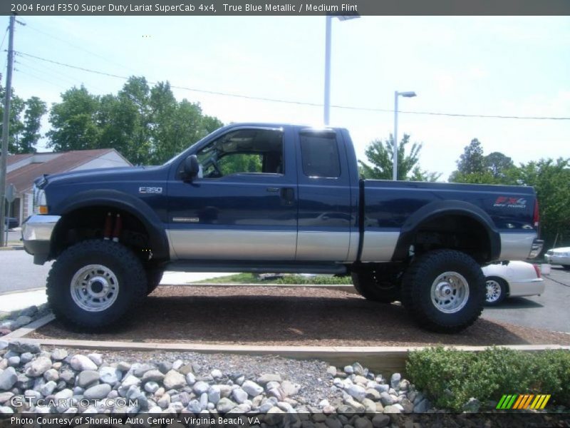 True Blue Metallic / Medium Flint 2004 Ford F350 Super Duty Lariat SuperCab 4x4