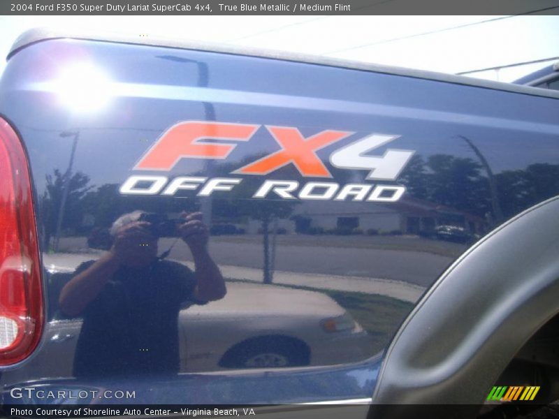 True Blue Metallic / Medium Flint 2004 Ford F350 Super Duty Lariat SuperCab 4x4