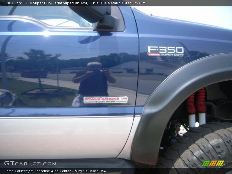 True Blue Metallic / Medium Flint 2004 Ford F350 Super Duty Lariat SuperCab 4x4