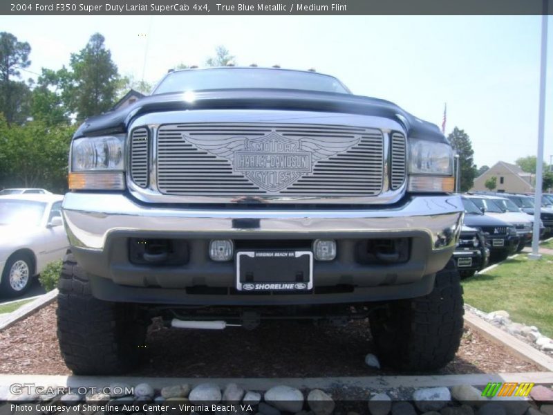 True Blue Metallic / Medium Flint 2004 Ford F350 Super Duty Lariat SuperCab 4x4