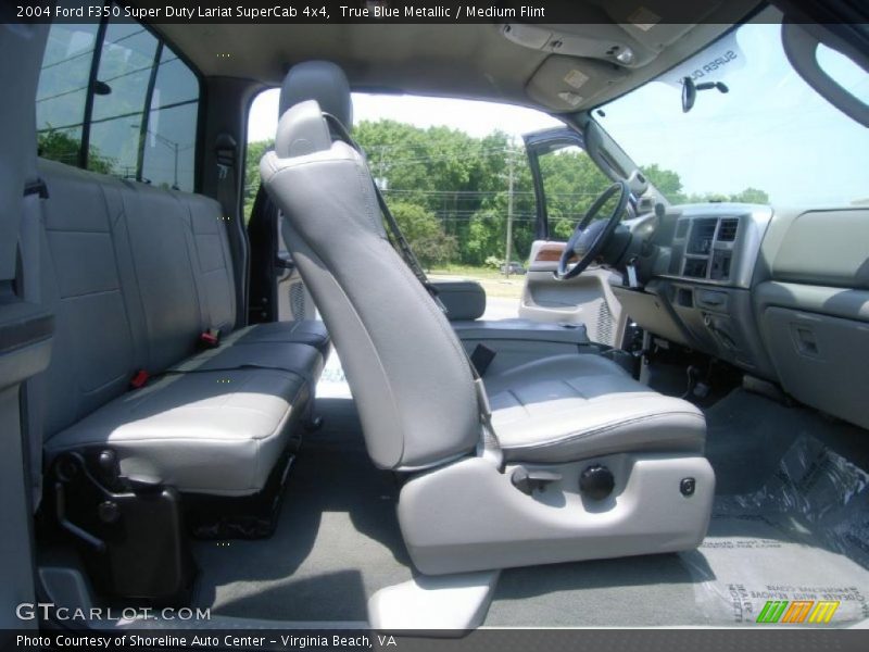 True Blue Metallic / Medium Flint 2004 Ford F350 Super Duty Lariat SuperCab 4x4