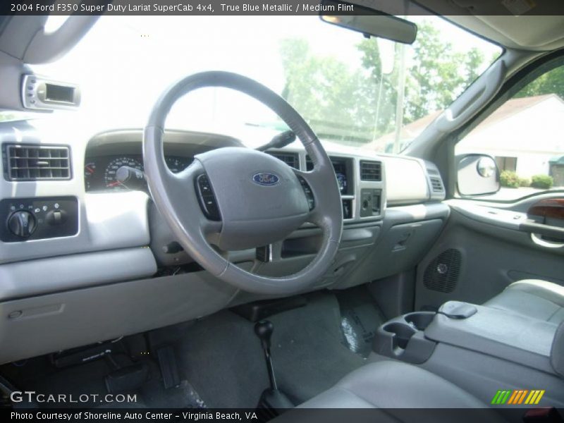 True Blue Metallic / Medium Flint 2004 Ford F350 Super Duty Lariat SuperCab 4x4