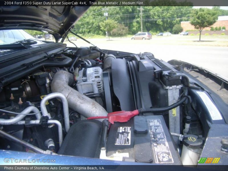 True Blue Metallic / Medium Flint 2004 Ford F350 Super Duty Lariat SuperCab 4x4
