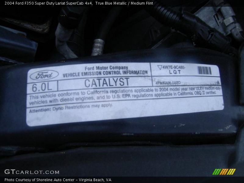 True Blue Metallic / Medium Flint 2004 Ford F350 Super Duty Lariat SuperCab 4x4