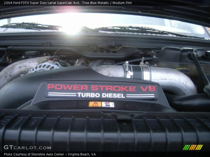 True Blue Metallic / Medium Flint 2004 Ford F350 Super Duty Lariat SuperCab 4x4