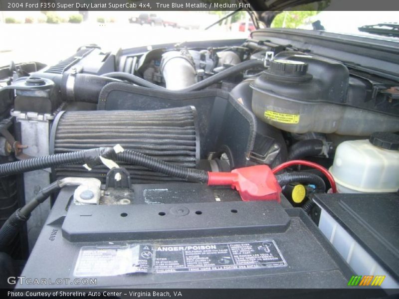 True Blue Metallic / Medium Flint 2004 Ford F350 Super Duty Lariat SuperCab 4x4
