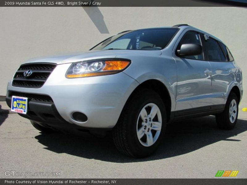Bright Silver / Gray 2009 Hyundai Santa Fe GLS 4WD