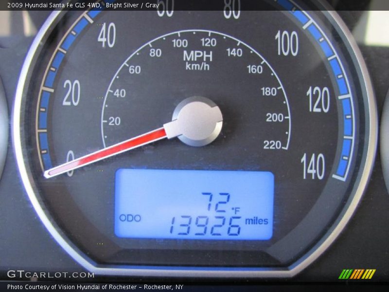 Bright Silver / Gray 2009 Hyundai Santa Fe GLS 4WD