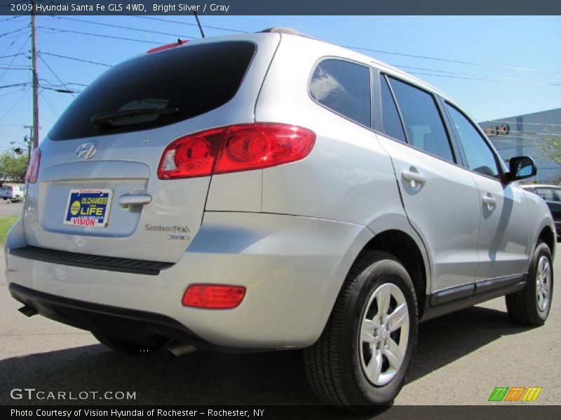 Bright Silver / Gray 2009 Hyundai Santa Fe GLS 4WD