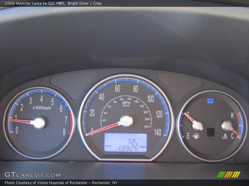 Bright Silver / Gray 2009 Hyundai Santa Fe GLS 4WD