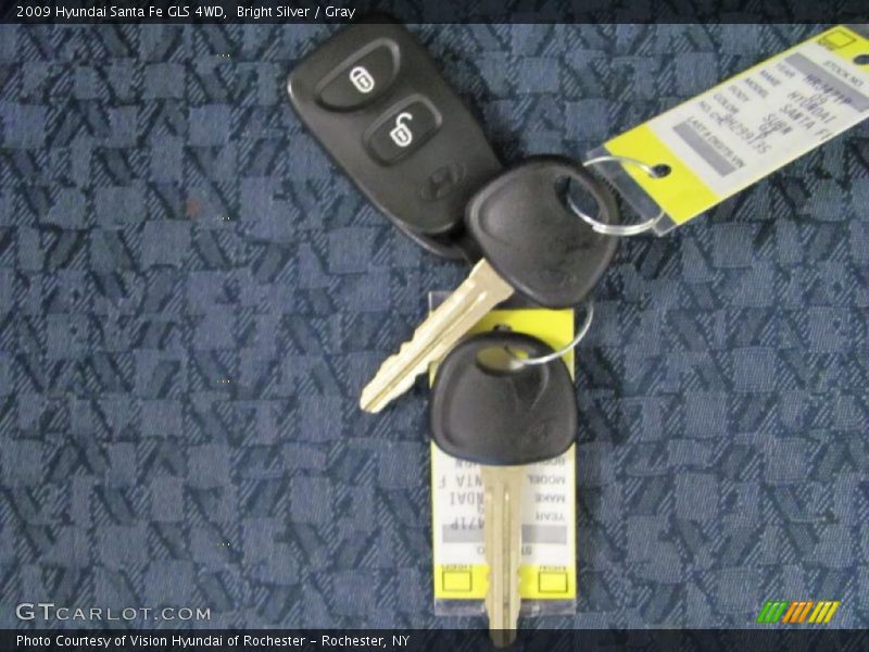 Bright Silver / Gray 2009 Hyundai Santa Fe GLS 4WD