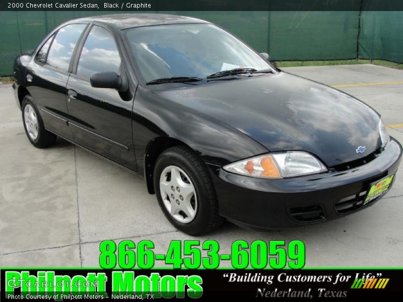 Black / Graphite 2000 Chevrolet Cavalier Sedan