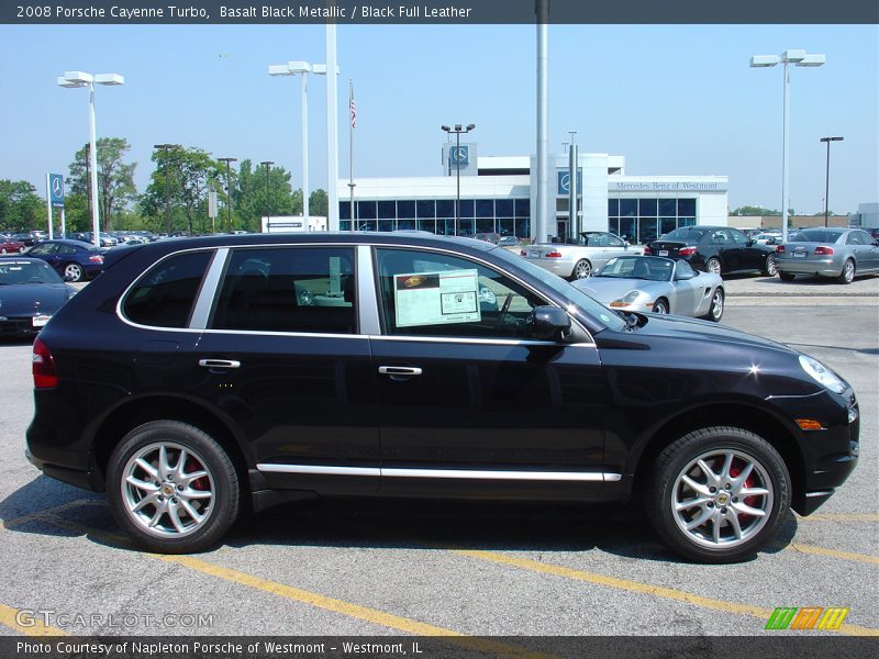 Basalt Black Metallic / Black Full Leather 2008 Porsche Cayenne Turbo